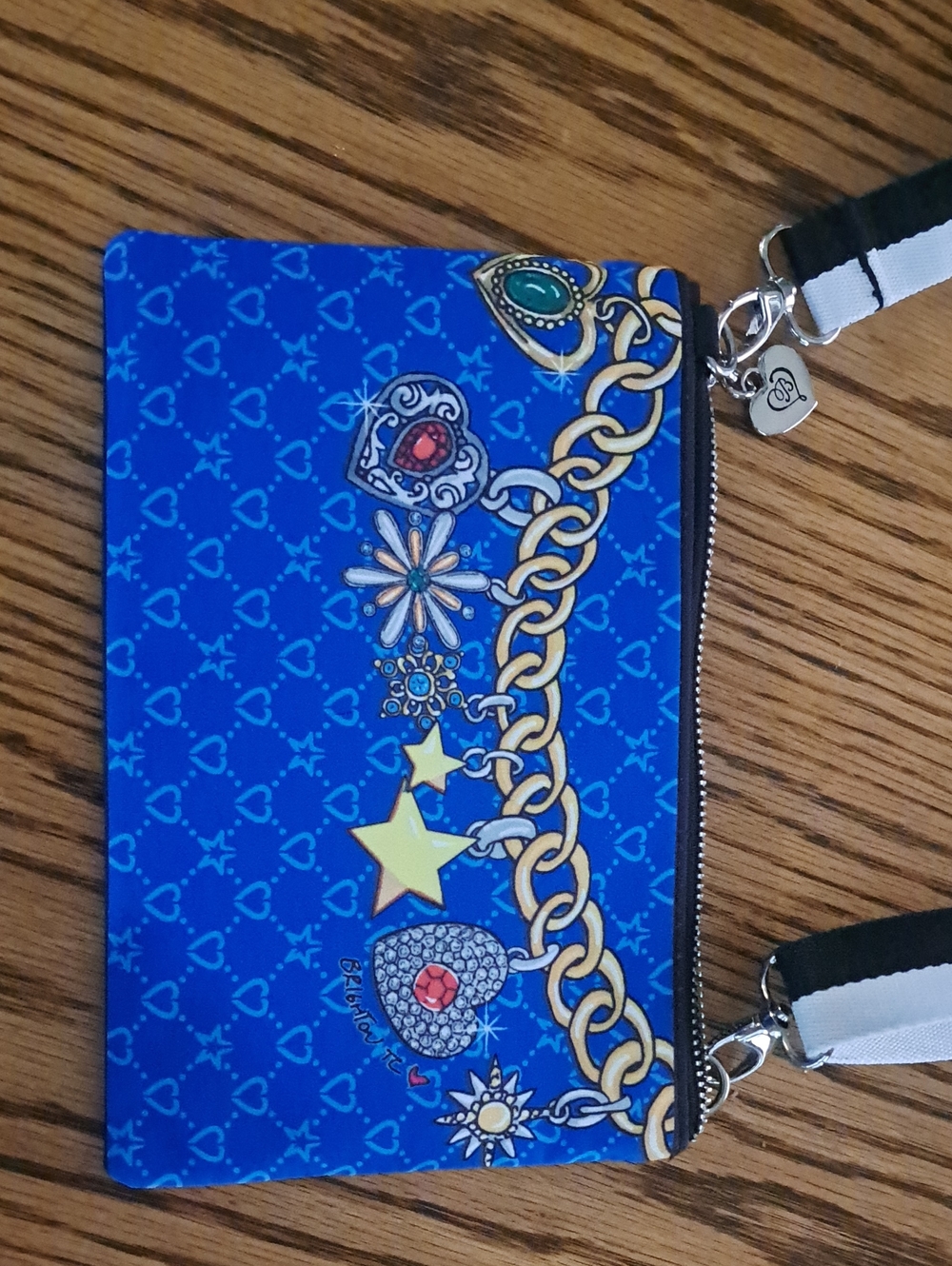 Brighton Blue Chain Comic Strip Pattern Purse